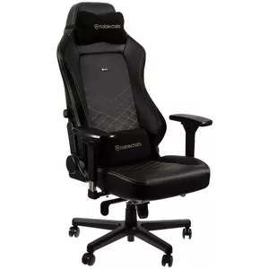 Gaming chair noblechairs Hero PU Leather — Air filled seat, Padded backrest, Black, max height 137 cm