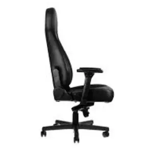 Gaming chair noblechairs Icon — padded seat and padded backrest, black, 6 cm castor wheels, 150 kg capacity