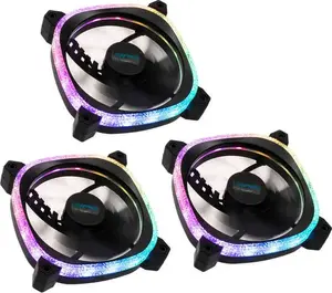 120mm ARGB Triple Fan Kit Lamptron Diamond+ — Lamptron LAMP-DAP02