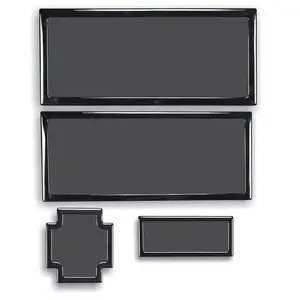 Air filter pack DEMCiflex 0868 for Dark Base Pro 900, 4 pieces, black