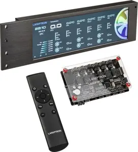Fan controller and ARGB controller Lamptron CU135 with display, black