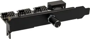Ventilatoru un RGB LED kontrolieris Lamptron CFM36 PCI slotam, melns