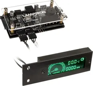 Lamptron TC20 PCI fan and RGB LED controller, black — PCI slot-mounted fan/LED hub