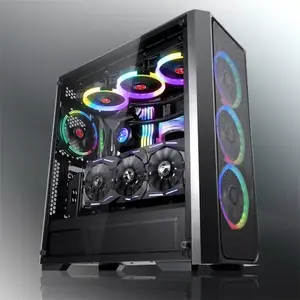 PC Midi Tower case RAIJINTEK Ponos MS — Black, supports 120/140 mm front fans, 1x 120 mm rear, HDD 3.5", SSD 2.5", 210×442×485 mm