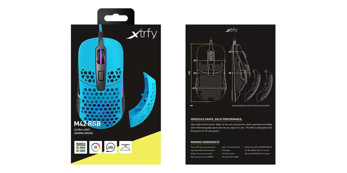Игровая мышь XTRFY M42, симметричная, оптическая Photo 10