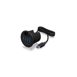 USB Хаб ICY BOX IB-HUB1403 USB 3.2 Gen 1 Type-A 5000 Mbit/s Черный