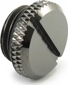 XSPC Заглушка с резьбой G1/4" V2, 10 шт — чёрный хром