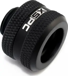 XSPC G1/4" to 14mm Hardtube Adapter Fittings, matte black — 8 pieces