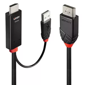 Lindy 1m HDMI to DisplayPort Cable HDMI USB Type-A DisplayPort