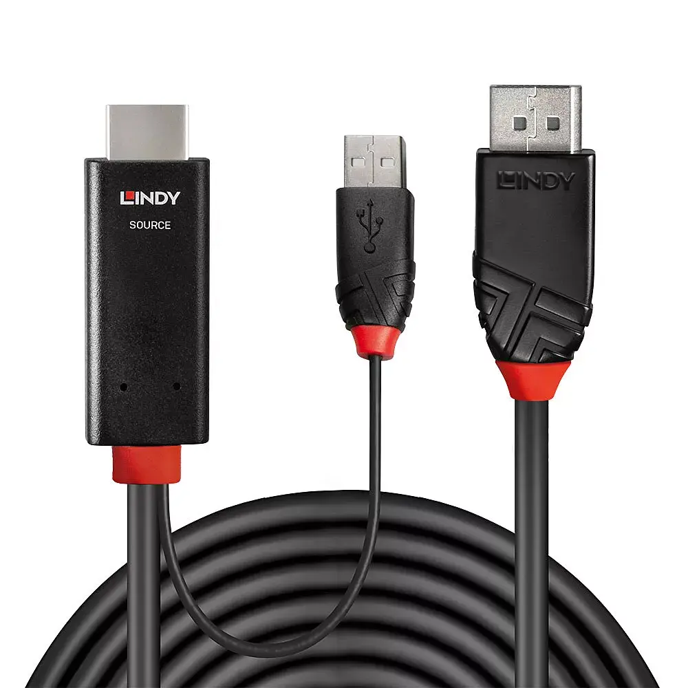 Lindy 2m HDMI uz DisplayPort kabelis Photo 2