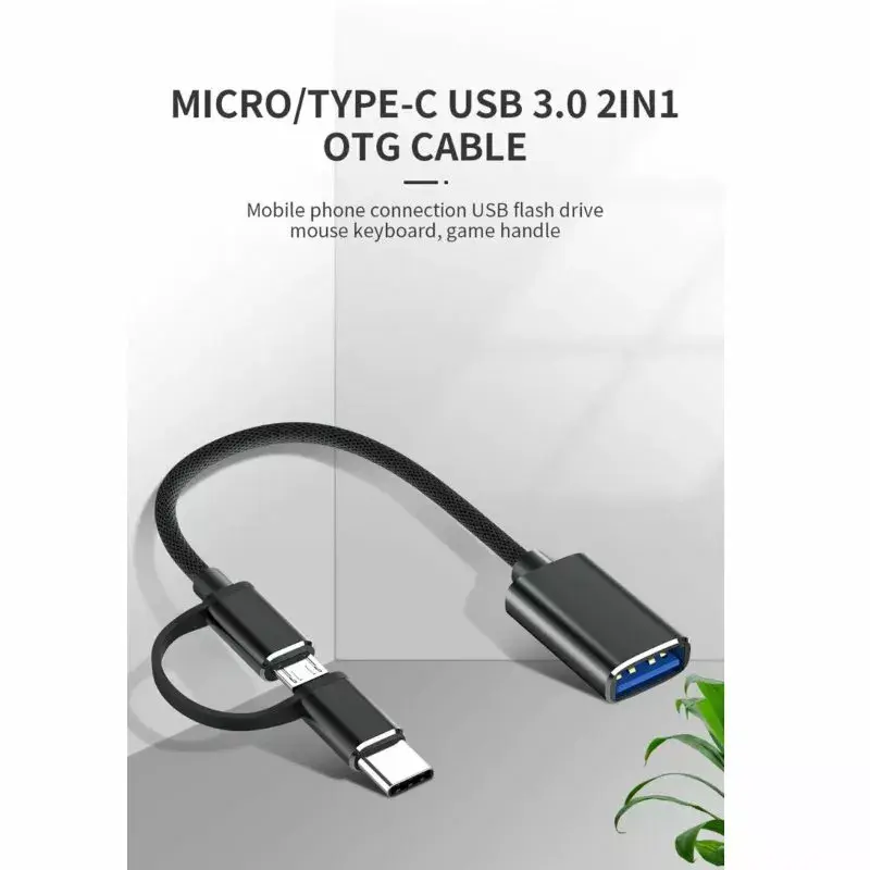 Адаптер OTG Riff RF-TYPEX-MICRO-2IN1-OTG-BLACK Photo 4