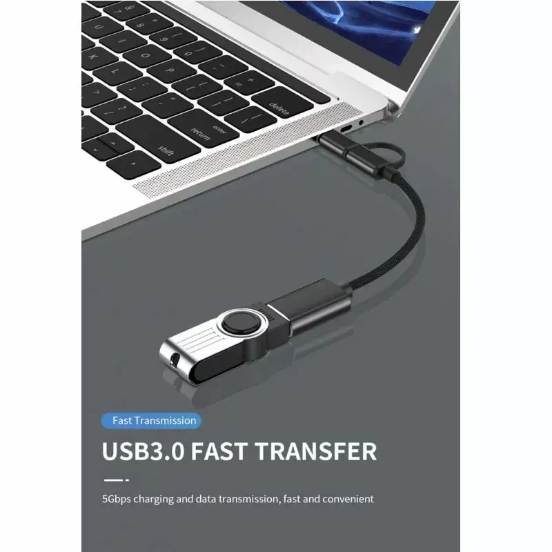 Адаптер OTG Riff RF-TYPEX-MICRO-2IN1-OTG-BLACK Photo 8
