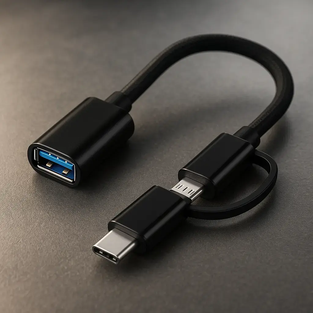 Адаптер OTG Riff RF-TYPEX-MICRO-2IN1-OTG-BLACK Photo 2