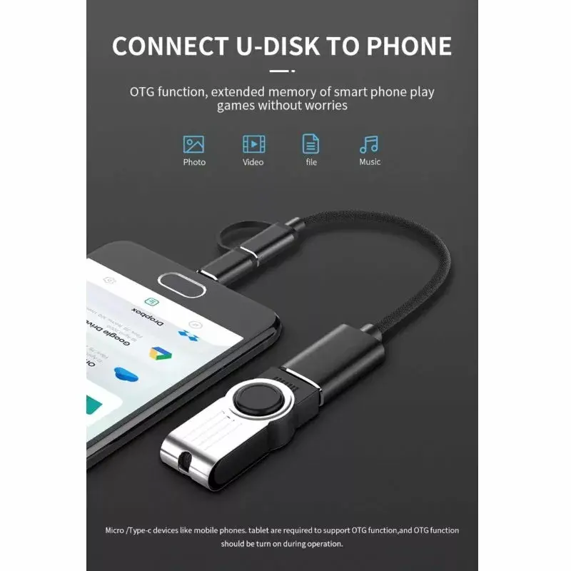Riff 2in1 OTG Host Cable Type-C + Micro USB Photo 6