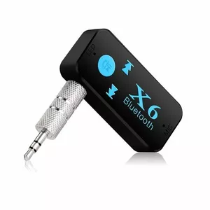 Riff BT-X6 Car FM Bluetooth Transmitter Stick with 3.5mm Audio Jack + Microphone + Micro SD Black