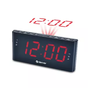 Digital alarm clock Denver CPR-710 Black LED display AC powered