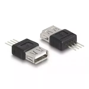 DeLOCK Adapter USB 2.0 Type-A female to 4 pin Black Silver 5V