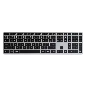 Satechi SLIM X3 Keyboard Home Bluetooth QWERTZ German Black Grey
