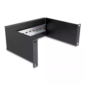 Rack rail DeLOCK 10" DIN rail Panel 2U black Metal 180mm
