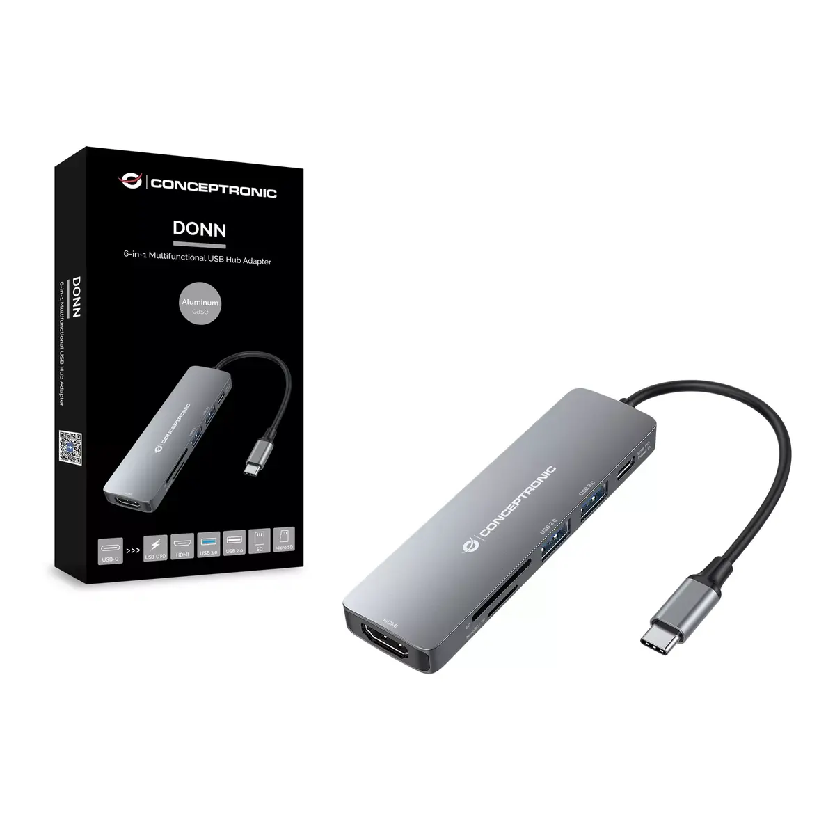 USB Hubs Adapteris Conceptronic DONN 6-in-1 Photo 3