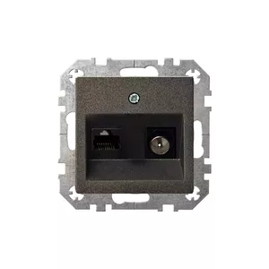 Wall Socket LIREGUS Epsilon DAT+TV without Frame, single outlet, dark anthracite