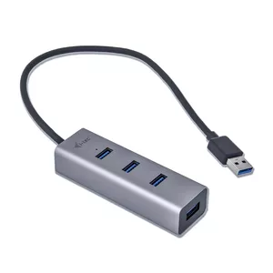 i-tec Metal U3HUBMETAL403 interfeisa centrmezgls USB 3.2 Gen 1 (3.1 Gen 1) Type-A 5000 Mbit/s Pelēks