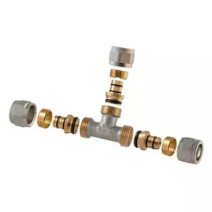 Разборный резьбовой тройник TDM Brass 1445E 18x16x18