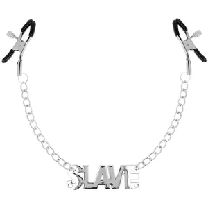 OHMAMA FETISH NIPPLE CLAMPS WITH CHAINS - SLAVE