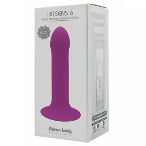Dildō Adrien Lastic Hitsens Model 6 — silikons, melns, garums 13,5 cm, Ø 3,3 cm