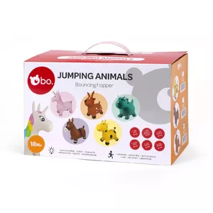 B&O Jumping Animal 8001ML — White Unicorn soft ride-on toy for toddlers