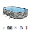 Framed Oval Pool Bestway Power Steel Comfort Jet 20'x12'x48" Photo 4