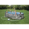 Framed Oval Pool Bestway Power Steel Comfort Jet 20'x12'x48" Photo 9