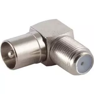 IEC Angle Adapter ShiverPeaks 85209 — F-type Socket to IEC Right-Angle Adapter
