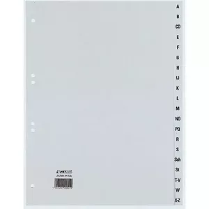 Alphabetic tab index Rexel PP Dividers grey Polypropylene 246x297mm