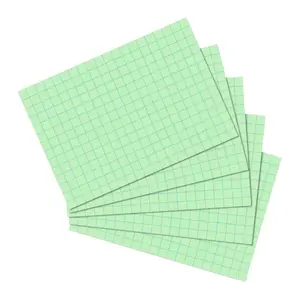 Index Card Herlitz 10901452 Green 100 pcs Squared Paper 170 g/m²