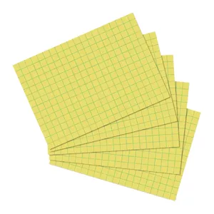 Index Card Herlitz 10901445 Yellow 100 pcs Squared Paper 170 g/m²