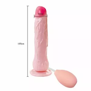 Vibrators BAILE silikona ķermeņa krāsā ar reālistisku tekstūru, ejakulācijas funkcija, ūdensizturīgs, 0,23 kg
