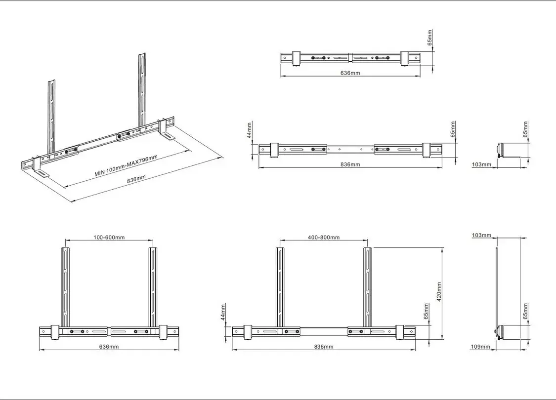 Multibrackets M Universālais skaņas joslas stiprinājums 55"-110" Photo 12