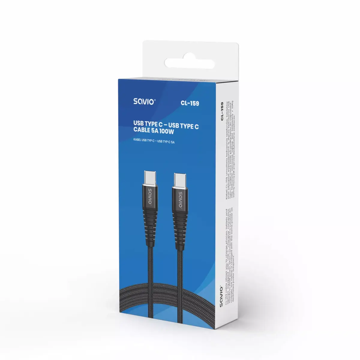 Кабель USB C — USB C SAVIO CL-159 1 м Photo 2