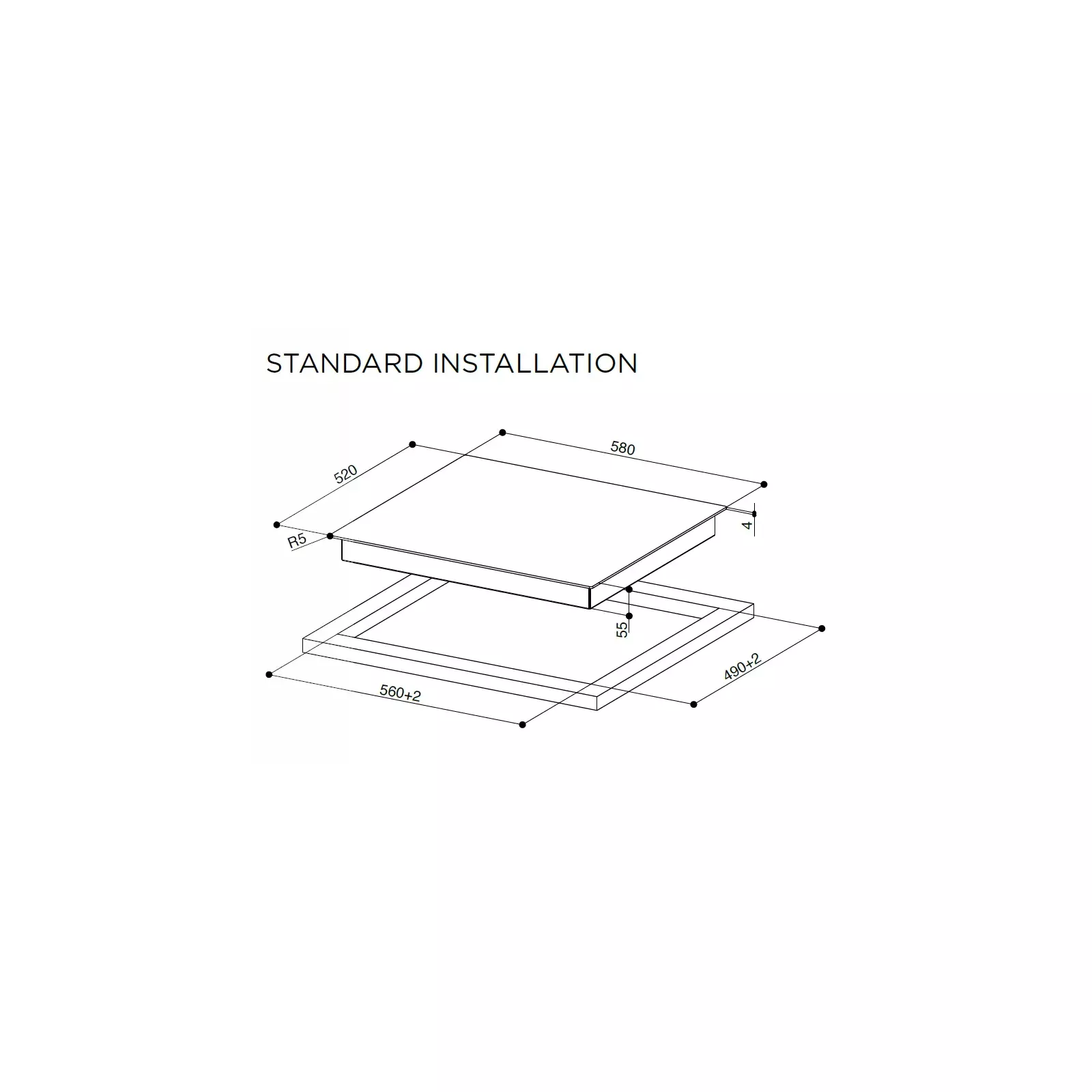 Induction hob Faber FCH 64 FCH64GK Builtin hobs AiO.lv