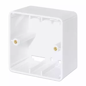 Intellinet Surface Mount Pattress Box for Wall Plates For Faceplate Models 771900 and 771917 from Network Solutions, 80 x 80 x 45 mm, Signal White RAL9003