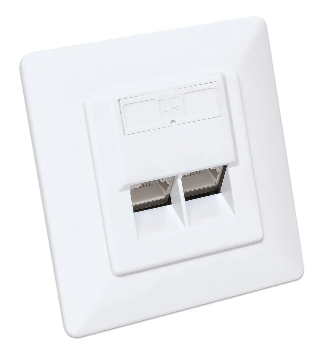 Intellinet 2-Port Cat6a 10G RJ45 Wall Plate 771917 Photo 2