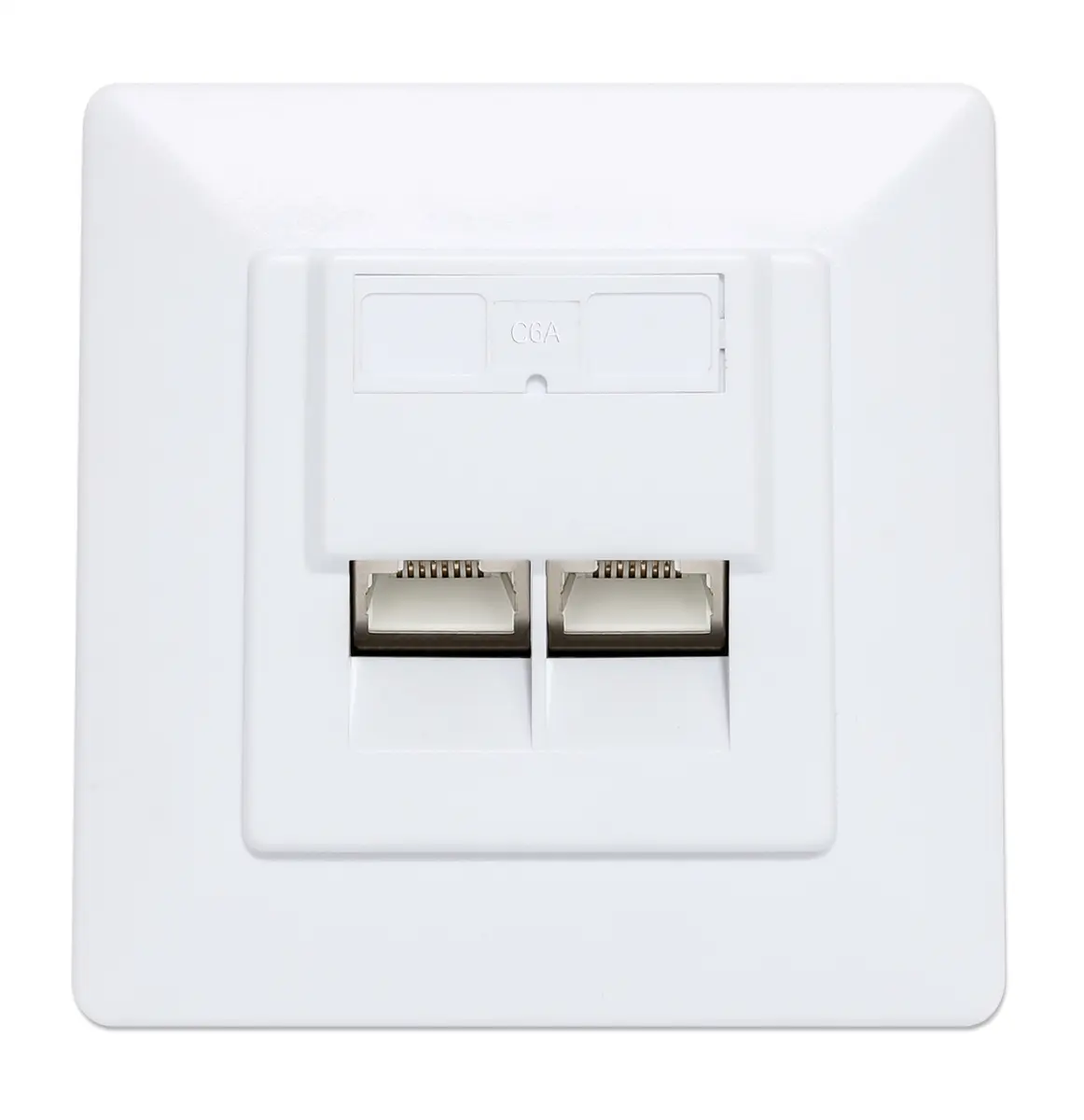 Intellinet 2-Port Cat6a 10G RJ45 Wall Plate 771917 Photo 3