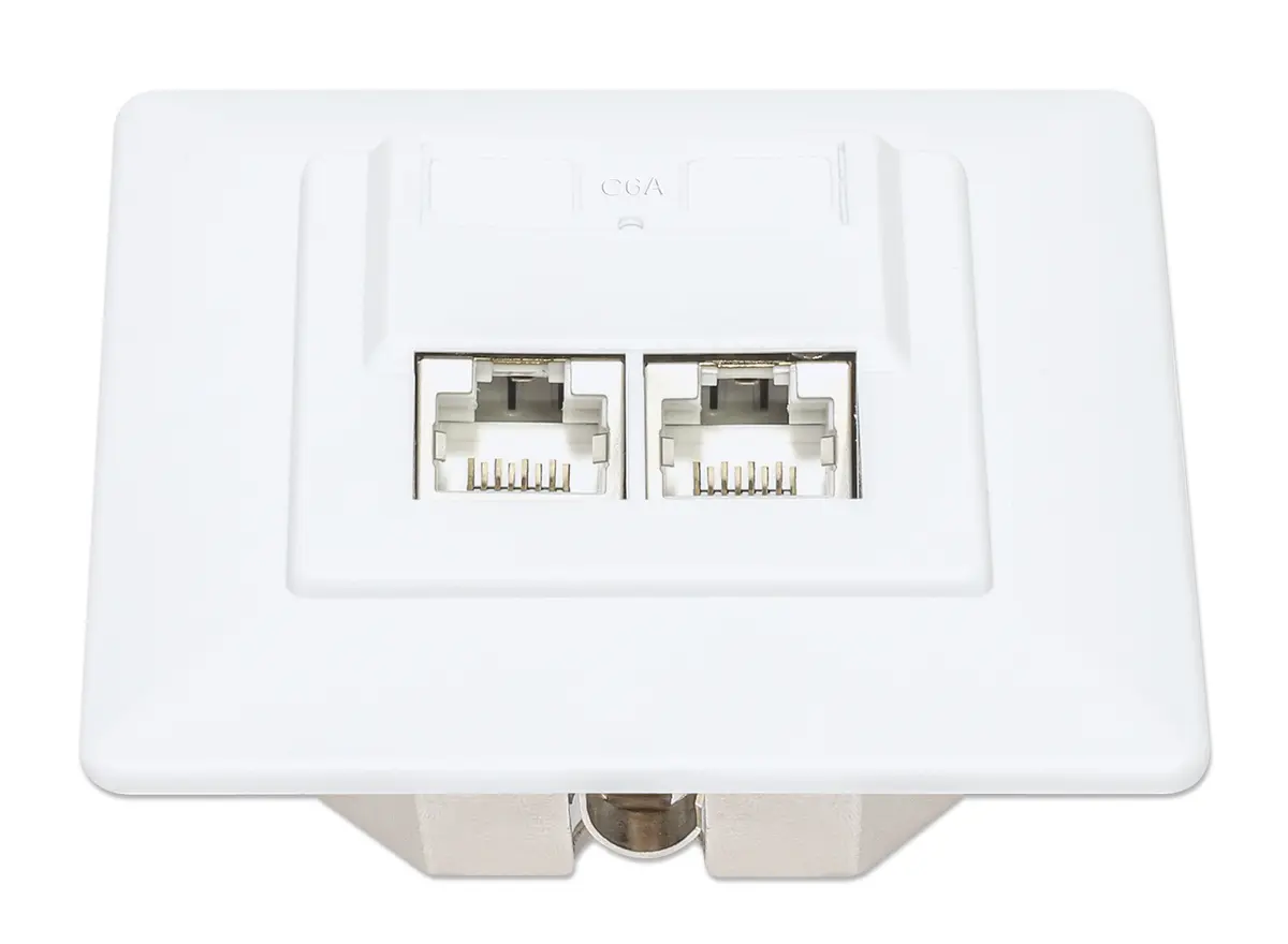 Intellinet 2-Port Cat6a 10G RJ45 Wall Plate 771917 Photo 4