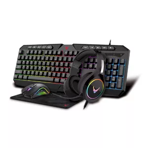 Varr VG4IN1SET03 SET 03 Gaming 4in1 Spēļu Komplekts / Klaviatūra / Pele / Austiņas / Paliktnis / ENG / RGB