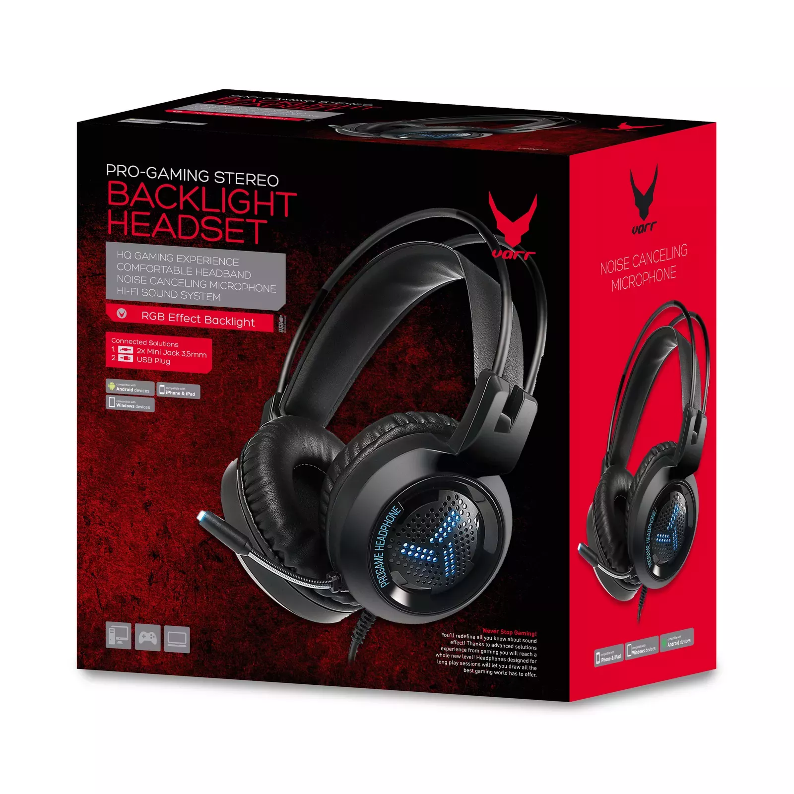 Varr VH8020 headphones headset VH8020 AiO.lv