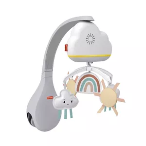 Fisher-Price Rainbow Showers Bassinet to Bedside Mobile with Night-light and Timer