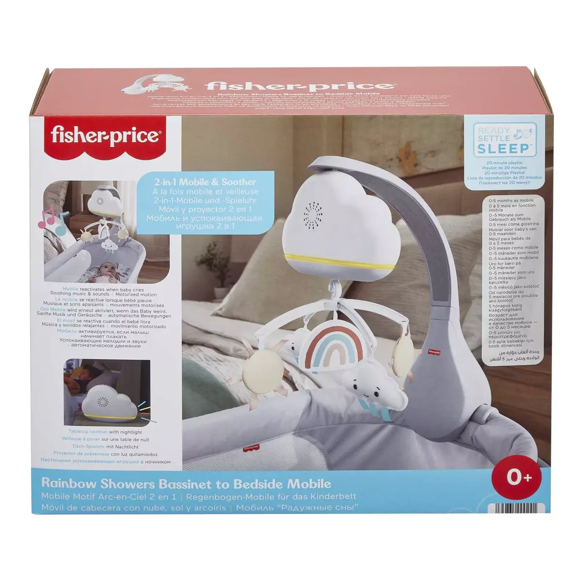 Fisher-Price Rainbow Showers Bassinet to Bedside Mobile Photo 6
