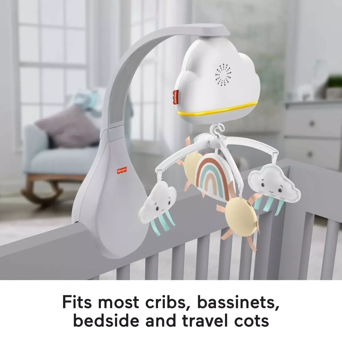 Fisher-Price Rainbow Showers Bassinet to Bedside Mobile Photo 8