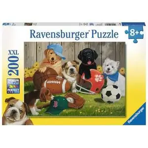 Пазл Ravensburger Let's Play Ball! — 200 элементов, изображение животных, рекомендованный возраст 8+, ширина 495.3 мм